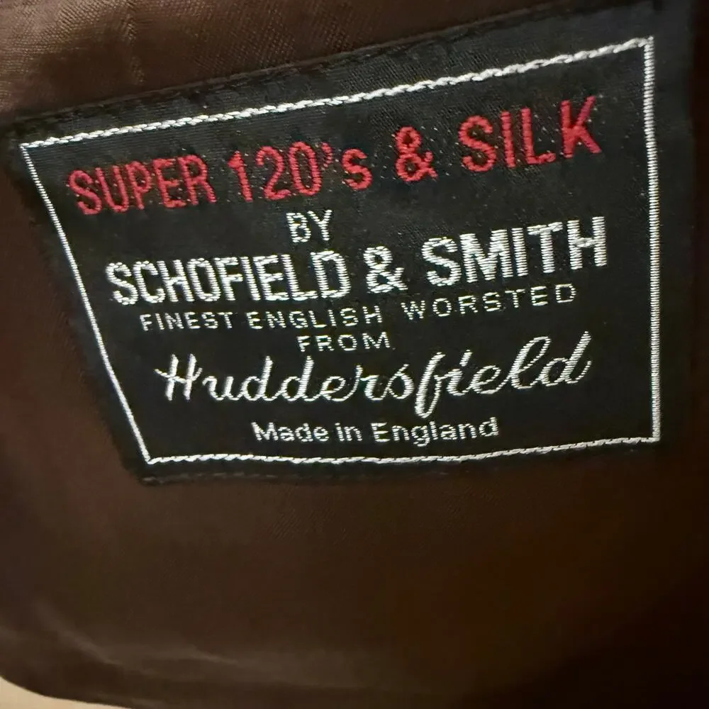 ELI THOMAS Santana Row Brown GlenPlaid Huddersfield Blazer Silk Super 120s Spain